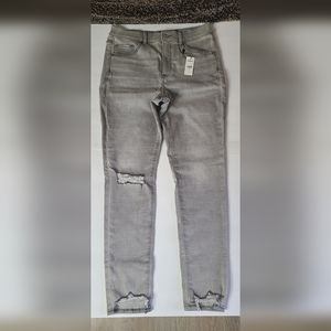 Express gray skinny jeans